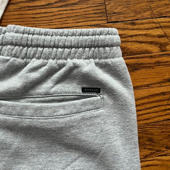 Pacsun Mens Gray Joggers Sweatpants Fleece Drawstring Activewear Size M - Picture 10 of 10